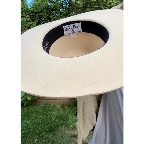 Lack of Color Ziggy Wide Brim Hat – Cream Wool Felt - Picture 5 of 9